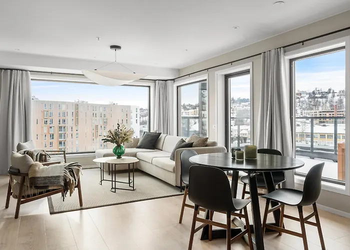 Premium Penthouse In - Northern Lights, City, Sea & Mountain View - Free Parking In Garage 아파트 트롬쇠