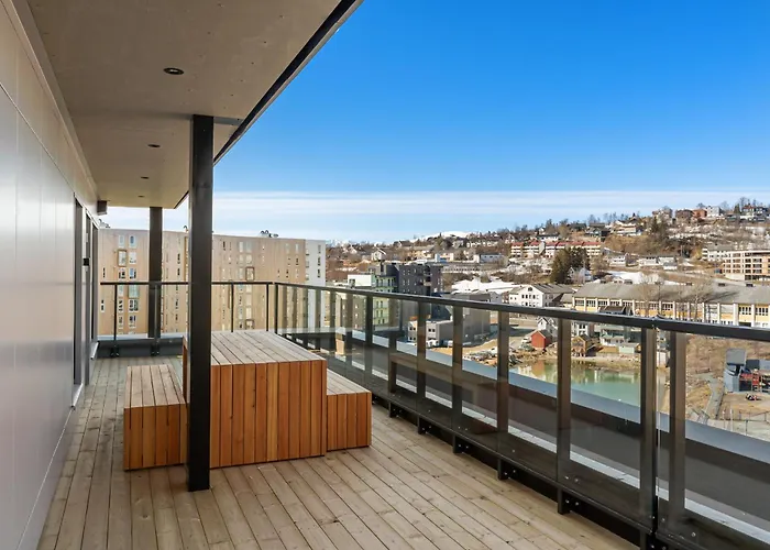 Leilighet Premium Penthouse In - Northern Lights, City, Sea & Mountain View - Free Parking In Garage Tromsø